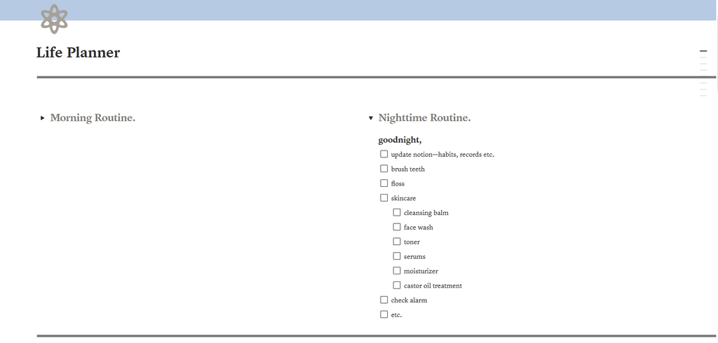 Notion Life Planner | Digital Life Planner & Productivity Template