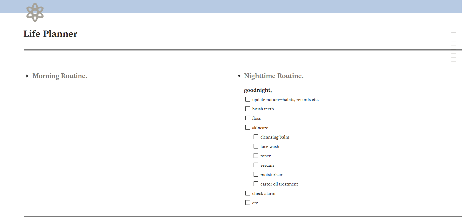 Notion Life Planner | Digital Life Planner & Productivity Template