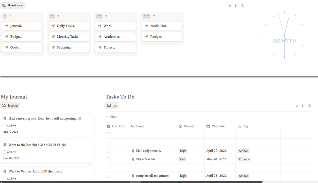 Notion Life Planner | Digital Life Planner & Productivity Template