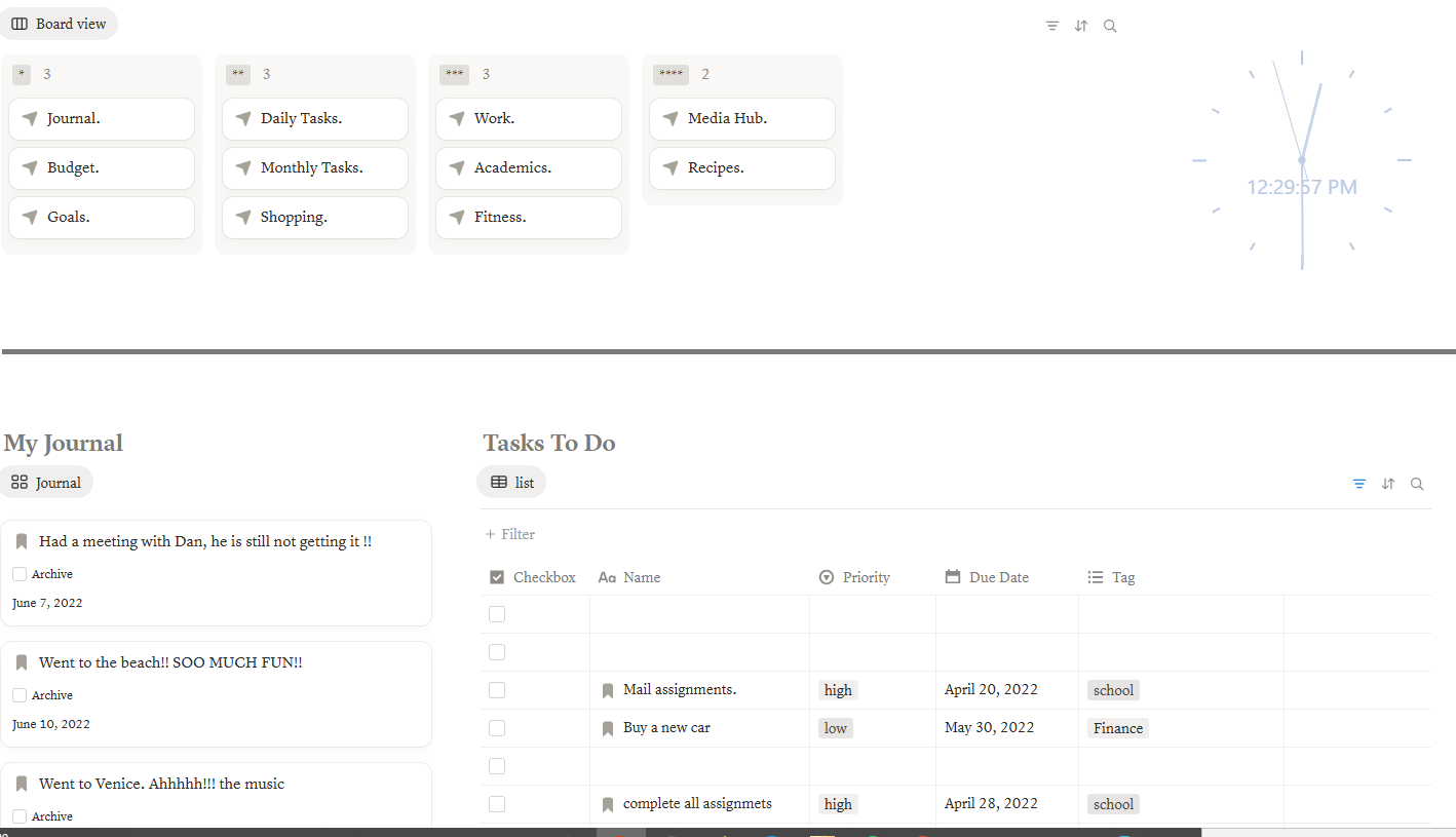 Notion Life Planner | Digital Life Planner & Productivity Template
