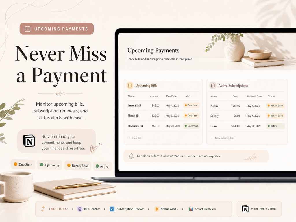 Notion Finance Tracker | Budget Planner & Expense Tracker